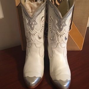 Antique White Boots